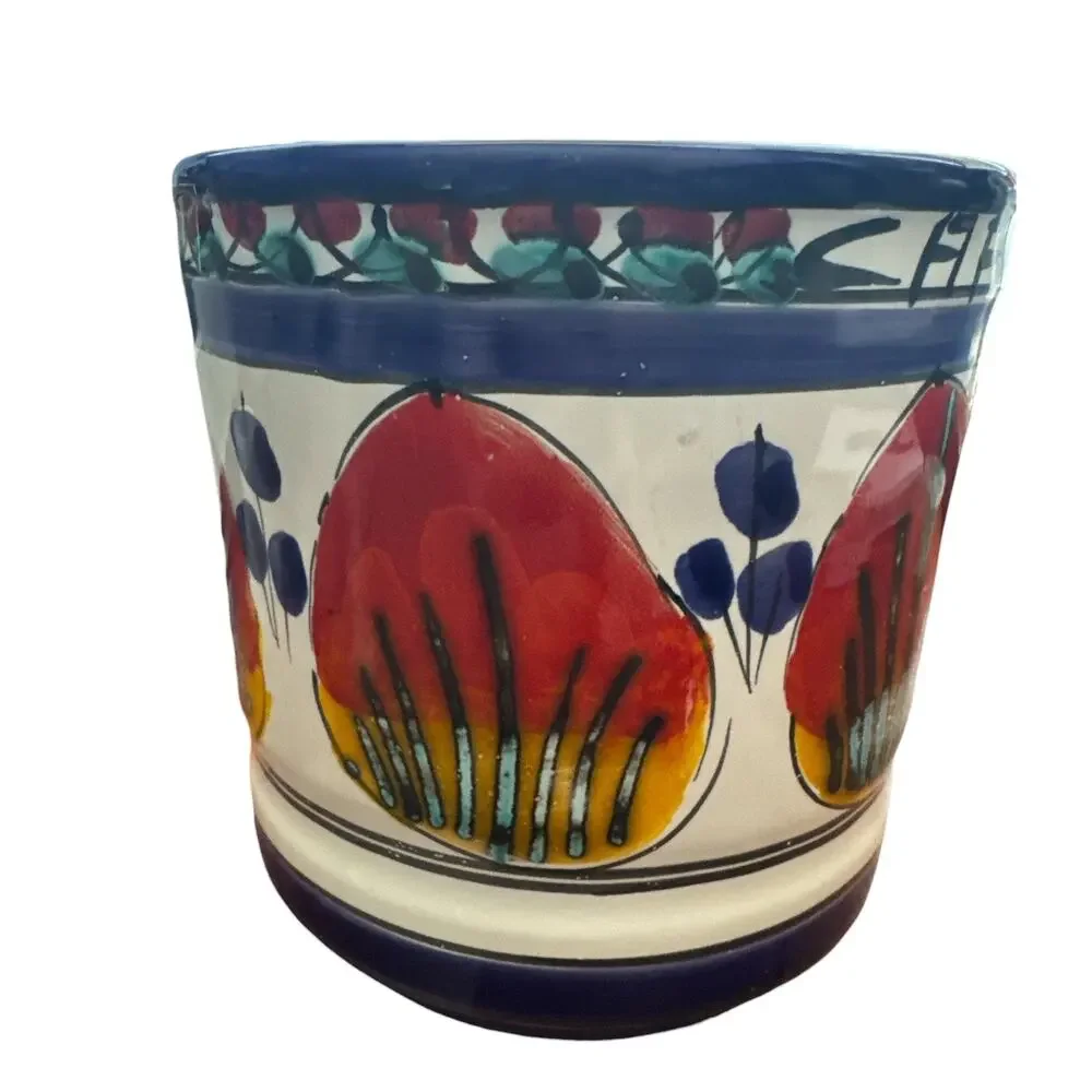 Hand Created Bellarte Allegria Italian Colorful Utensil Pot